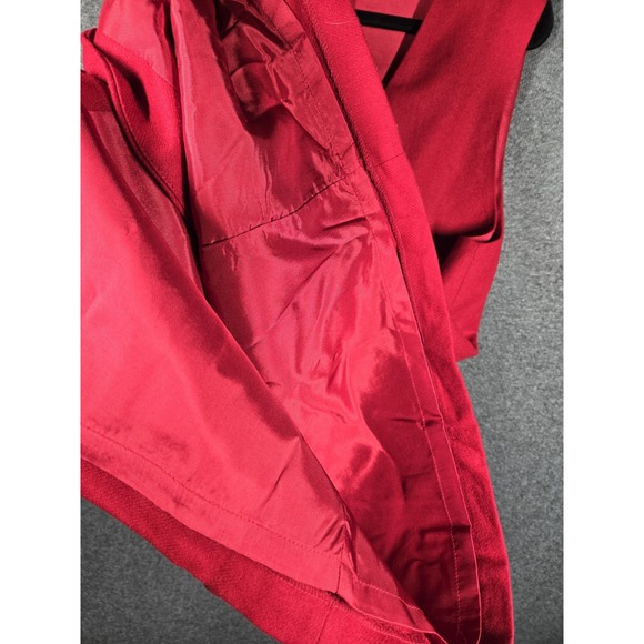 Vtg 90s Sag Harbor Red Wool Jumper Dress Womens Size 12 Sleeveless Retro - Picture 7 of 10